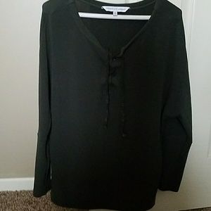 Green lace up sweater